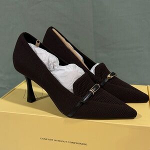 Cosy Island Women’s Brown Pointed Toe Mid-Heel Pumps